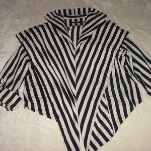 Poetry Ladies Black And White Striped Blouse. $5.00 AS AN ADD ON
